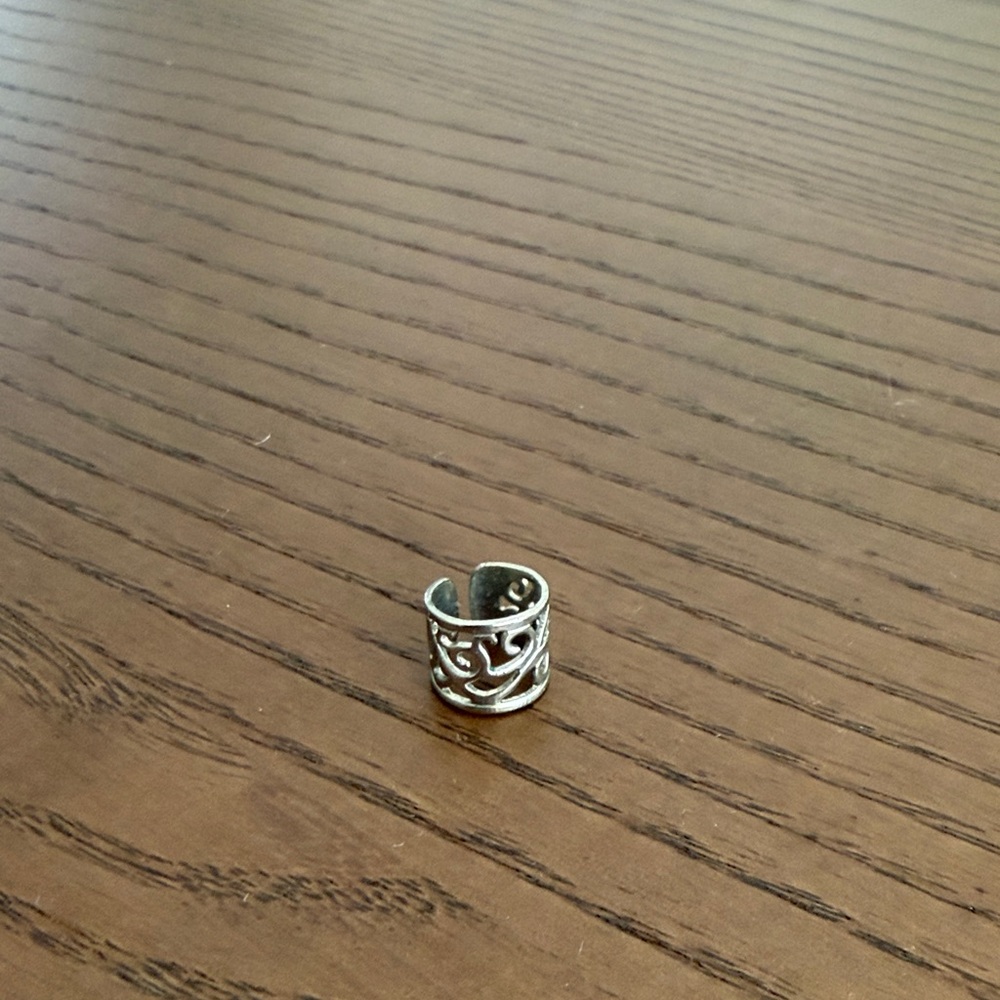 Silver ear cuff